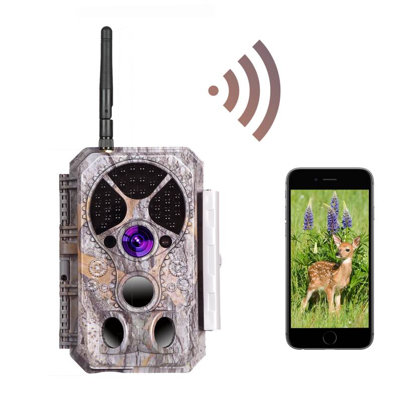 Wildkamera Wlan Fotofalle Jagdkamera Wildtierkamera 32MP 1296P 0,1s Schnelle Trigger Geschwindigkeit Nachtsicht Bewegungsmelder 120°PIR IP66 Wasserdichter | A350W von BlazeVideo