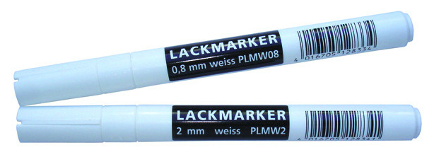 PLMW 08 Lackmarker weiss 0,8mm von Bleispitz GmbH