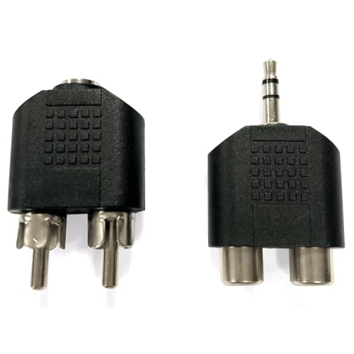 Blendend Audio/Video 3,5 Doppelkanal-Buchse auf 2 x Cinch-Stecker und 3,5-mm-Stecker auf 2 x Cinch-Buchse, Schwarz Blendend Audio/Video 3,5 Doppelkanal-Buchse auf 2 x Cinch-Stecker und 3,5-mm-Stecker auf 2 x Cinch-Buchse, Schwarz von Blendend