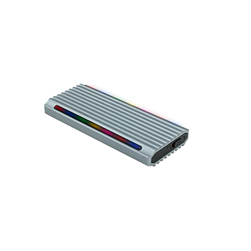 Blendend Externes M.2-Festplattengehäuse unterstützt NGFF und NVMe Formate mit USB 3.1 Gen2 Typ A und RGB-Beleuchtungseffekten, wodurch es ideal für Benutzer ist, die Stil und Schwung suchen Blendend Externes M.2-Festplattengehäuse unterstützt NGFF und NVMe Formate mit USB 3.1 Gen2 Typ A und RGB-Beleuchtungseffekten, wodurch es ideal für Benutzer ist, die Stil und Schwung suchen von Blendend