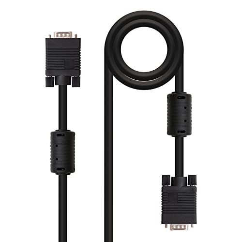 Blendend SVGA-Kabel mit Ferritkernen zur Reduzierung elektromagnetischer Störungen, HDB15-Stecker auf HDB15 männlich, Länge 10 m, ideal für hochwertige Verbindungen zwischen Displays von Blendend