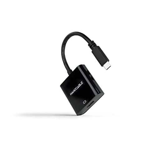 Blendend Schwarzer USB-C-zu-HDMI-Konverter mit Einer Länge von 15 cm, ideal für den Anschluss von USB-C-Geräten an Displays mit HDMI-Eingang, um hochauflösende Übertragungen zu ermöglichen. von Blendend