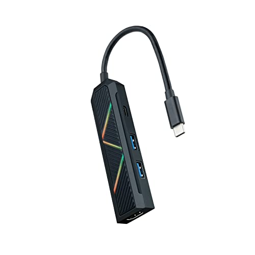 USB-C-Hub mit Zwei USB-A- und einem USB-C-Anschluss mit Ladefunktion sowie HDMI-Anschluss für mehrere Geräte. Ideal für die Erweiterung der Verbindungsoptionen Ihrer Geräte. von Blendend