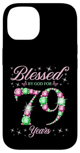 Von Gott gesegnet für 79 Jahre Geburtstagsparty zum 79. Geburtstag Hülle für iPhone 14 Von Gott gesegnet für 79 Jahre Geburtstagsparty zum 79. Geburtstag Hülle für iPhone 14 von Blessed Birthday Celebration Pink & Green