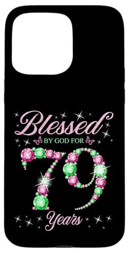 Von Gott gesegnet für 79 Jahre Geburtstagsparty zum 79. Geburtstag Hülle für iPhone 15 Pro Max Von Gott gesegnet für 79 Jahre Geburtstagsparty zum 79. Geburtstag Hülle für iPhone 15 Pro Max von Blessed Birthday Celebration Pink & Green