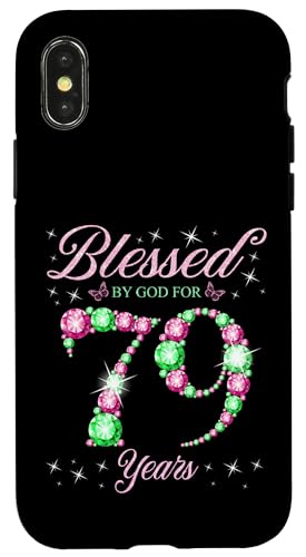 Von Gott gesegnet für 79 Jahre Geburtstagsparty zum 79. Geburtstag Hülle für iPhone X/XS Von Gott gesegnet für 79 Jahre Geburtstagsparty zum 79. Geburtstag Hülle für iPhone X/XS von Blessed Birthday Celebration Pink & Green
