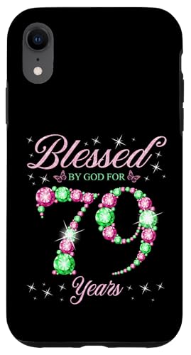 Von Gott gesegnet für 79 Jahre Geburtstagsparty zum 79. Geburtstag Hülle für iPhone XR Von Gott gesegnet für 79 Jahre Geburtstagsparty zum 79. Geburtstag Hülle für iPhone XR von Blessed Birthday Celebration Pink & Green