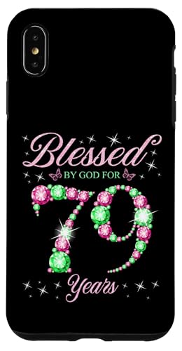 Von Gott gesegnet für 79 Jahre Geburtstagsparty zum 79. Geburtstag Hülle für iPhone XS Max Von Gott gesegnet für 79 Jahre Geburtstagsparty zum 79. Geburtstag Hülle für iPhone XS Max von Blessed Birthday Celebration Pink & Green