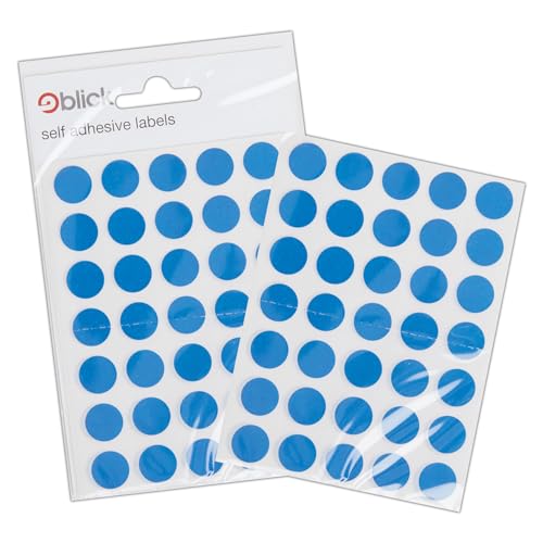 Blick Blue circle Aufkleber 13mm (140 Aufkleber) von Blick