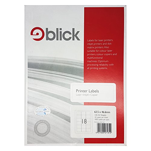 Blick Computer-Etiketten - 100 Blatt - 99, 1 mm x 93, 1 mm von Blick