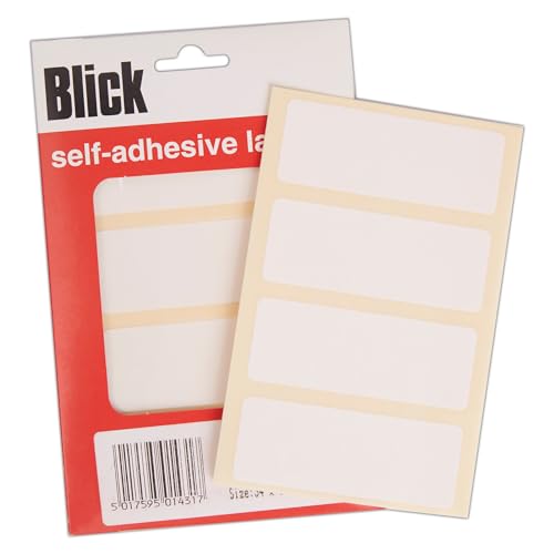 Blick Etiketten, weiß, selbstklebende Aufkleber, Lagerpackung, rechteckig, 34 mm x 90 mm, 160 Etiketten, für Zuhause, Büro, Familie, Schule, Briefe, Adresse von Blick