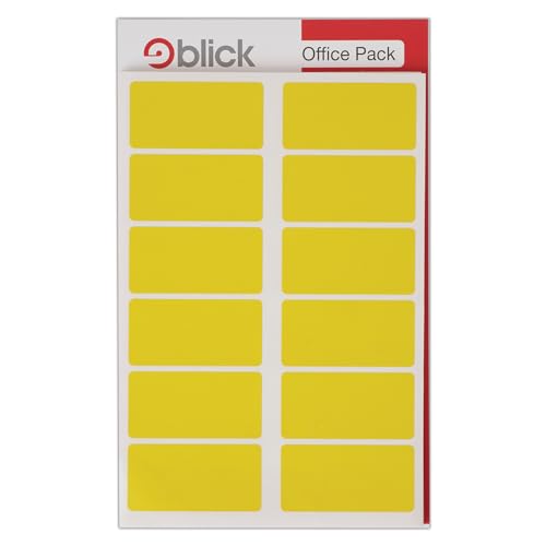 Blick Etiketten (25 x 50 mm, Vorteilspackung) 320 Stück gelb von Blick