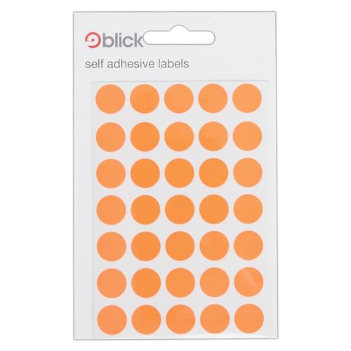 Blick Fluorescent Red circle Aufkleber 13mm (140 Aufkleber) von Blick