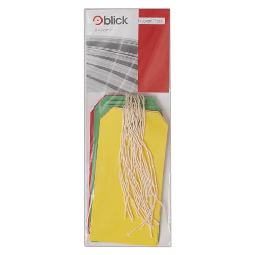 Blick Tags 120mm x 60mm - 10er Pack - Verschiedene Farben von Blick