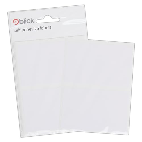 Blick White Aufkleber 50mm x 80mm (14 Aufkleber) von Blick