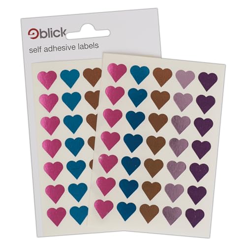 Blick assorted Metallic Fashion Farbe Herz Sticker (70 Sticker) von Blick