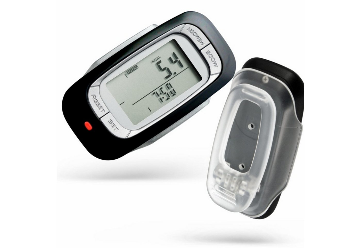 BlingBin Schrittzähler Schrittzähler Einfache Pedometer Fitness Tracker Schritt Distanz (1 Set, 1-tlg., 7.50x3.90x2.40cm), Genaues Zählen,Wöchentliche Datenspeicherung von BlingBin
