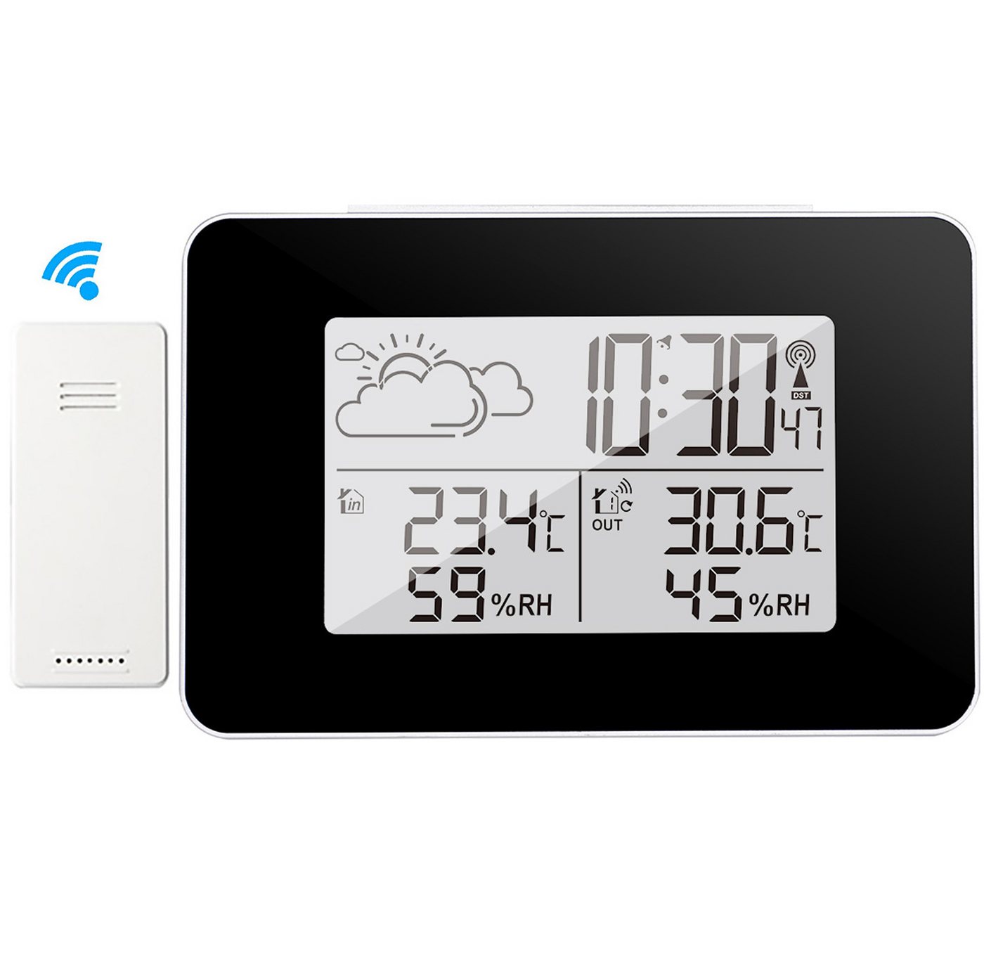 BlingBin Wetterstation Funk Außensensor, Digital Funkwetterstation Temperatur Wetterstation (1*Vorhersageuhr 1*Sensor 1*Benutzerhandbuch 1*Verpackungskarton, Wetterstationen mit großem Display,Funkuhr) BlingBin Wetterstation Funk Außensensor, Digital Funkwetterstation Temperatur Wetterstation (1*Vorhersageuhr 1*Sensor 1*Benutzerhandbuch 1*Verpackungskarton, Wetterstationen mit großem Display,Funkuhr) von BlingBin