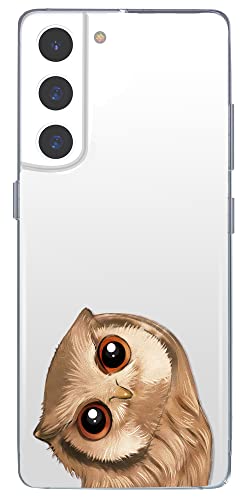 Blingy's Samsung Galaxy S22 Hülle, Lustige Eule Vogel Muster Niedlich Cartoon Tier Stil Transparent Weich TPU Schutzhülle Clear Case Kompatibel für Samsung Galaxy S22 6,1 Zoll (Kleine Eule) von Blingy's