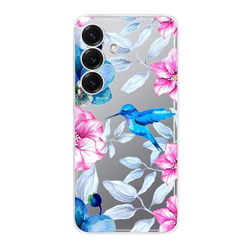Blingy's Schutzhülle für S25E, niedliches Blumen- und Vogel-Design, niedliches Blumen- und Tier-Design, transparent, weiches TPU, Kolibri Blingy's Schutzhülle für S25E, niedliches Blumen- und Vogel-Design, niedliches Blumen- und Tier-Design, transparent, weiches TPU, Kolibri von Blingy's