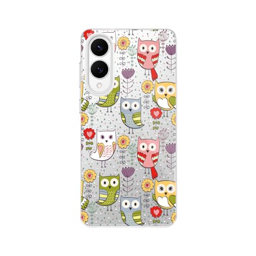 Blingy's Schutzhülle für S25E, niedliches Eulen-Vogel-Design, Cartoon-Stil, transparent, weiches TPU, bunte Eulen Blingy's Schutzhülle für S25E, niedliches Eulen-Vogel-Design, Cartoon-Stil, transparent, weiches TPU, bunte Eulen von Blingy's