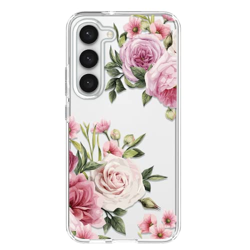 Blingy's Schutzhülle für Samsung Galaxy S23 Plus, niedliches Rosenblumen-Design, hübscher Blumenstil, weiche TPU-Schutzhülle, kompatibel mit Samsung Galaxy S23 Plus 6.6 Zoll (ausgefallene Rosen) von Blingy's