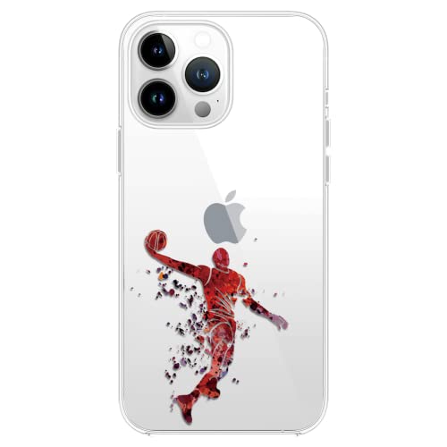 Blingy's Schutzhülle für iPhone 13 Pro (6,1 Zoll), cooler künstlerischer Basketball-Stil, lustiges Sport-Design, transparent, weich, TPU, Schutzhülle, kompatibel mit iPhone 13 Pro 6,1 Zoll (15,5 cm) von Blingy's