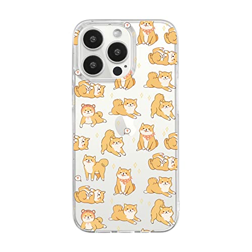 Blingy's Schutzhülle für iPhone 14 Pro Max, lustiges Shiba Inu Hundemuster, niedlicher Mops, weiche TPU-Schutzhülle, kompatibel mit iPhone 14 Pro Max 6.7 Zoll (Shiba Inu #2) von Blingy's