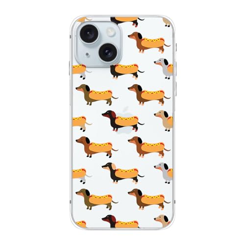 Blingy's Schutzhülle für iPhone 15, lustiges Dackel-Motiv, niedliches Haustier-Stil, lustiges Cartoon-Tier-Design, transparent, weiches TPU, transparent, 15,5 cm (6,1 Zoll), Hot Dogs) Blingy's Schutzhülle für iPhone 15, lustiges Dackel-Motiv, niedliches Haustier-Stil, lustiges Cartoon-Tier-Design, transparent, weiches TPU, transparent, 15,5 cm (6,1 Zoll), Hot Dogs) von Blingy's