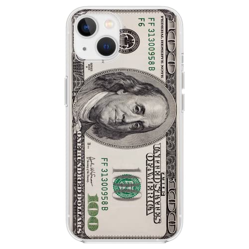 Blingy's Schutzhülle für iPhone 13 (6,1 Zoll), lustiger Einhundert-Dollarschein-Stil, cooles Gelddesign, weiche TPU-Schutzhülle, kompatibel mit iPhone 13 15,5 cm (6,1 Zoll) von Blingy's