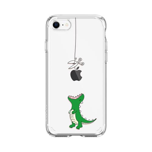 iPhone 7 Fall (11,9 cm), blingy 's Creative Design Funny Animal transparent klar Flexible Soft Slim Gummi Schutzhülle für iPhone 7, Dinosaurier von Blingy's