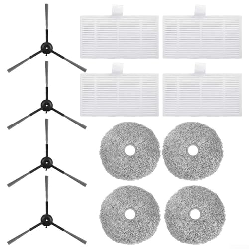 BlissfulAbode 12 Ersatzfilter für Ultenic MC1 Staubsauger, Seitenbürstenfilter, Reinigungstuch, Staubsaugerfilter von BlissfulAbode