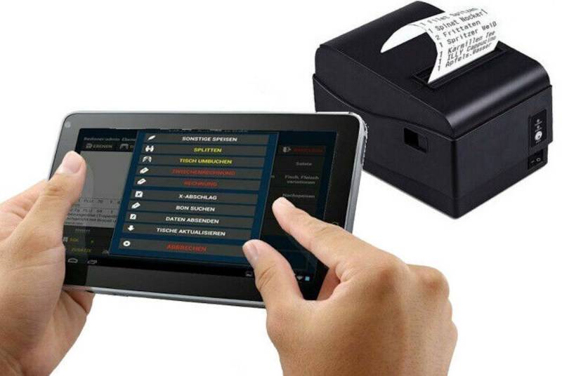 BlitzKasse Kassensystem Automatisierungssystem für GASTRONOMIE mit 7" Bedienerterminal von BlitzKasse