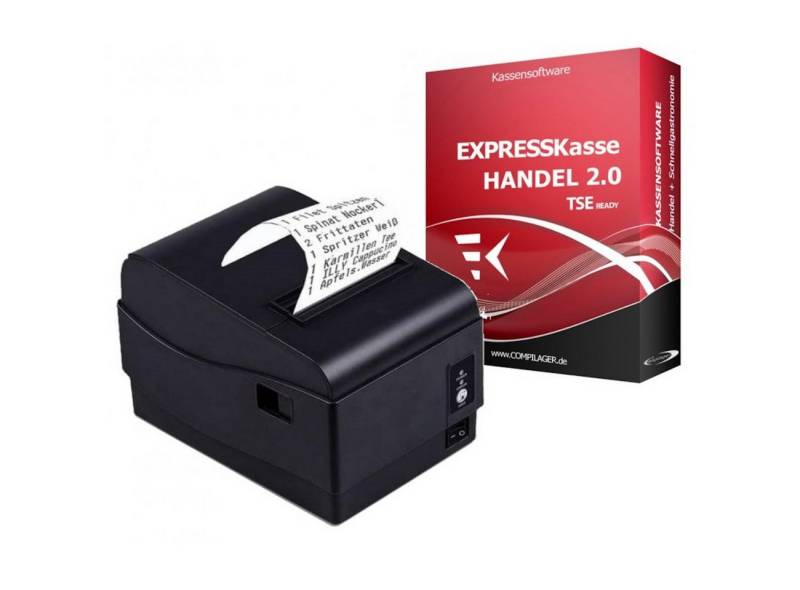 BlitzKasse Kassensystem HANDEL Kassen-Set: ExpressKasse KassenSoftware, Bondrucker von BlitzKasse