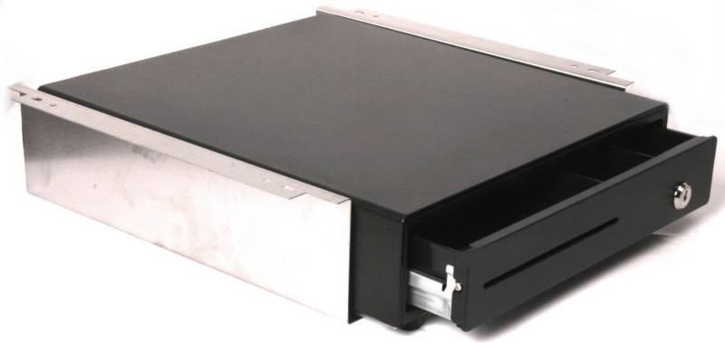 BlitzKasse Geldkassette Kassenlade iQCash330SL-Un RJ-11 SLIM LINE mit Untertischhalterung von BlitzKasse