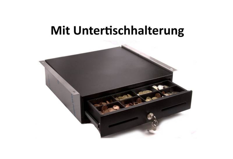 BlitzKasse Geldkassette Kassenschublade iQCash330-Un RJ-11 mit Untertischhalterung Geldfach von BlitzKasse