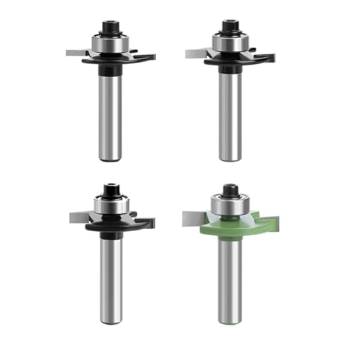 Scheibennutfräser Set für Oberfräse, 8mm Schaft, 4 Stück, Nutbreiten 3-6 mm von Blleshelfl