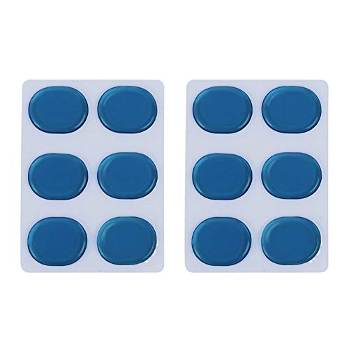 Blmirror 12 StüCk/Set Trommel Kit SchalldäMpfer Aufkleber Silica Gel Aufkleber Trommel DäMpfer Gel Pads Snare Trommel SchalldäMpfer Stumm Blau von Blmirror