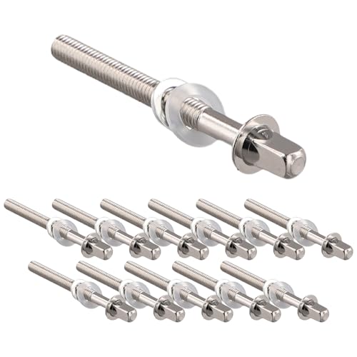 Blmirror 12 Stück Trommelspannstangen Spannschrauben Bassdrum Schrauben Set Bass Snare Drum Zubehör Drum Hardware M5x50MM Blmirror 12 Stück Trommelspannstangen Spannschrauben Bassdrum Schrauben Set Bass Snare Drum Zubehör Drum Hardware M5x50MM von Blmirror