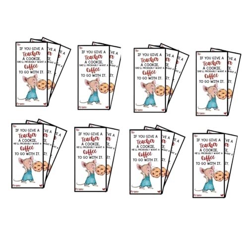 Blmirror Dankesgrußkarte für Lehrer, Wenn Sie Ihrem Lehrer ein Plätzchenbuch Schenken, Karten mit Einzigartiger Wertschätzung, C von Blmirror