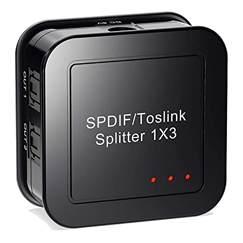 Blmirror Digital Optisch Audio 1X3 Splitter,Digitaler SPDIF TOSLINK Optisch Faser Audio Splitter,1 in 3 Aus, für Blue-Ray DVD HDTV Blmirror Digital Optisch Audio 1X3 Splitter,Digitaler SPDIF TOSLINK Optisch Faser Audio Splitter,1 in 3 Aus, für Blue-Ray DVD HDTV von Blmirror