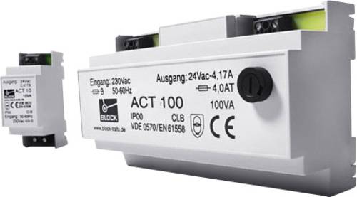 Block ACT 10 Sicherheitstransformator 1 x 230 V/AC 1 x 24 V/AC 10 VA 0.416A von Block