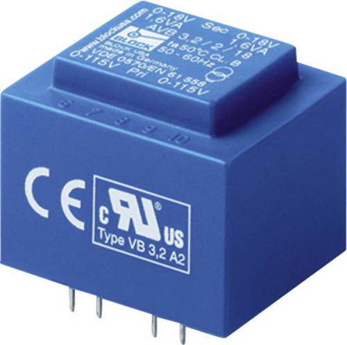 Block AVB 2,3/2/9 Printtransformator 2 x 115V 2 x 9 V/AC 2.30 VA 127mA Block AVB 2,3/2/9 Printtransformator 2 x 115V 2 x 9 V/AC 2.30 VA 127mA von Block