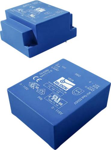 Block FL 10/8 Printtransformator 2 x 115V 2 x 8 V/AC 10 VA 625mA von Block