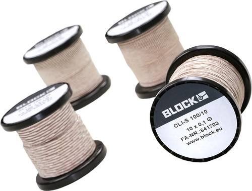 Block Kupferlackdraht Außen-Durchmesser (inkl. Isolierlack)=0.10mm 22m 0.11kg von Block
