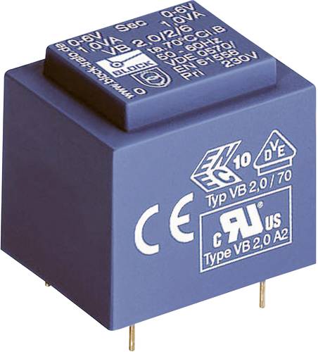 Block VB 2,0/1/6 Printtransformator 1 x 230V 1 x 6 V/AC 2 VA 333mA von Block