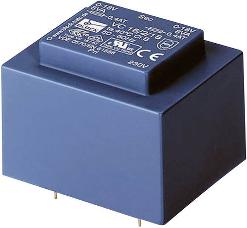 Block VC 10/2/18 Printtransformator 1 x 230V 2 x 18 V/AC 10 VA 277mA von Block