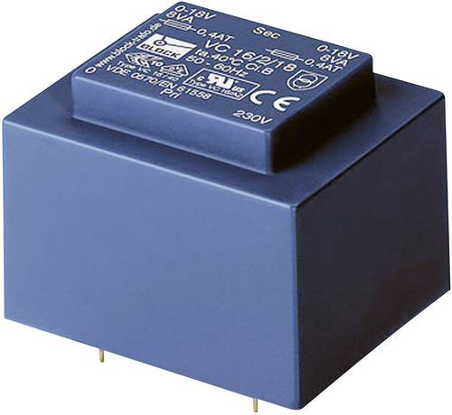 Block VC 5,0/2/12 Printtransformator 1 x 230V 2 x 12 V/AC 5 VA 208mA Block VC 5,0/2/12 Printtransformator 1 x 230V 2 x 12 V/AC 5 VA 208mA von Block