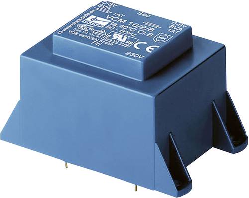 Block VCM 16/2/9 Printtransformator 1 x 230V 2 x 9 V/AC 16 VA 888mA von Block
