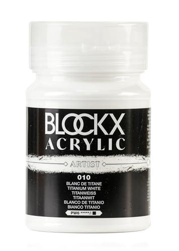 Blockx 65010BXC – Acrylfarbe, Titanweiß, 500 ml von Blockx